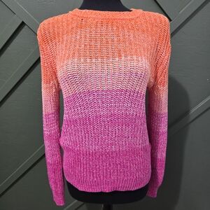 Calvin Klein Vibrant Gradient Sweater - Orange and Pink